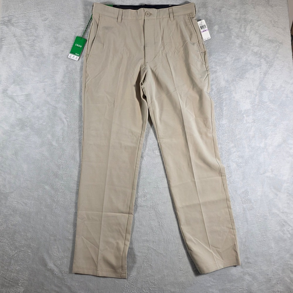 IZOD Golf Swingflex Straight Fit Men 32X30 Khaki Performance Pants‎